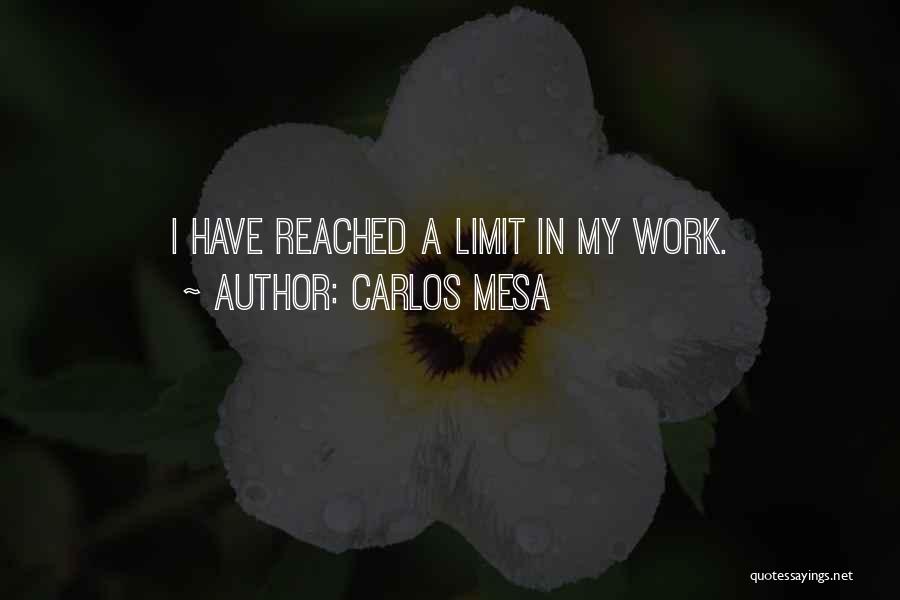 Reached My Limit Quotes By Carlos Mesa