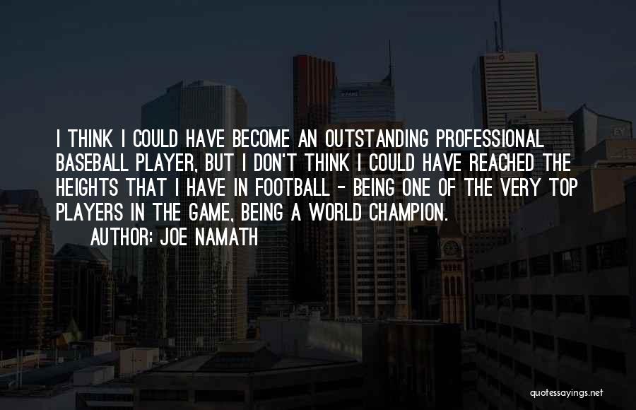 Reached The Top Quotes By Joe Namath
