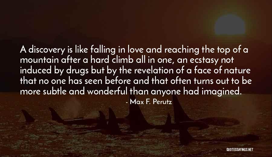 Reaching The Top Of A Mountain Quotes By Max F. Perutz Reaching The Top Of A Mountain Quotes By Max F. Perutz