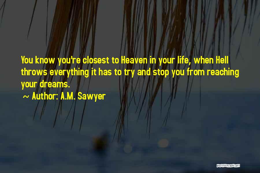 Reaching Your Dreams Quotes By A.M. Sawyer