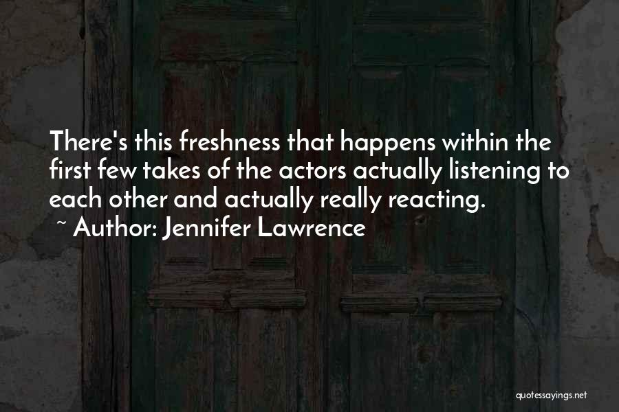 Reacting Quotes By Jennifer Lawrence