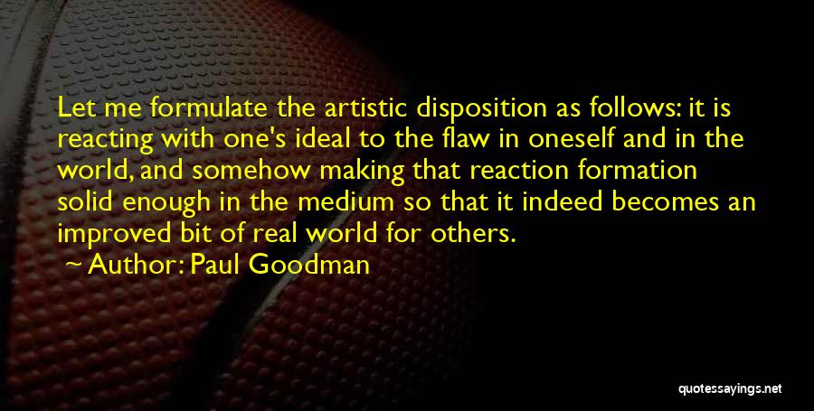 Reacting Quotes By Paul Goodman