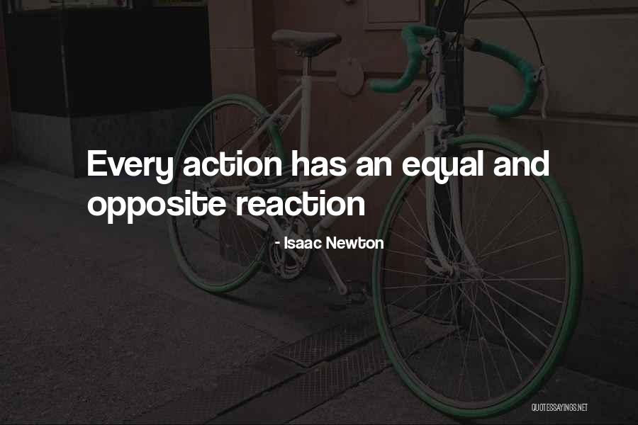 Reaction Action Quotes By Isaac Newton