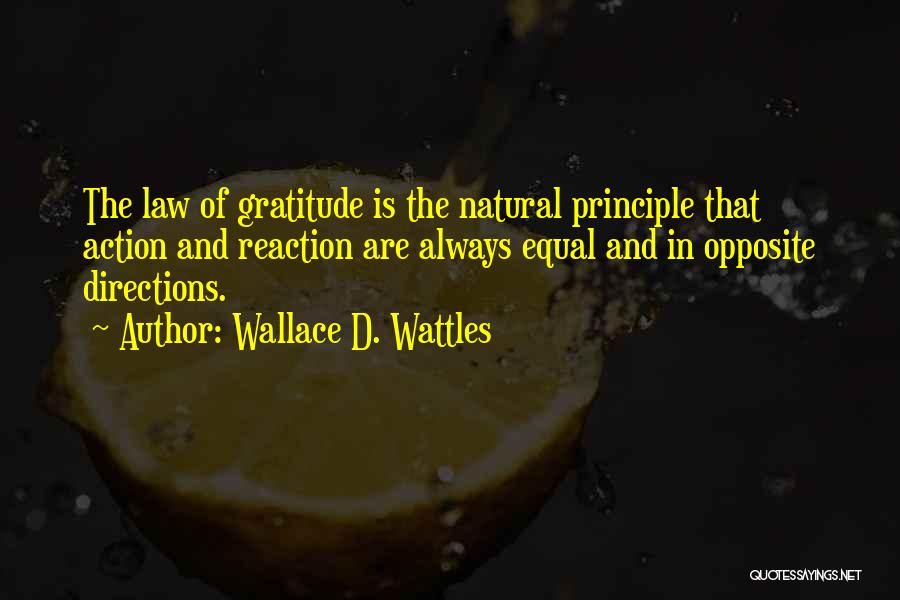 Reaction Action Quotes By Wallace D. Wattles