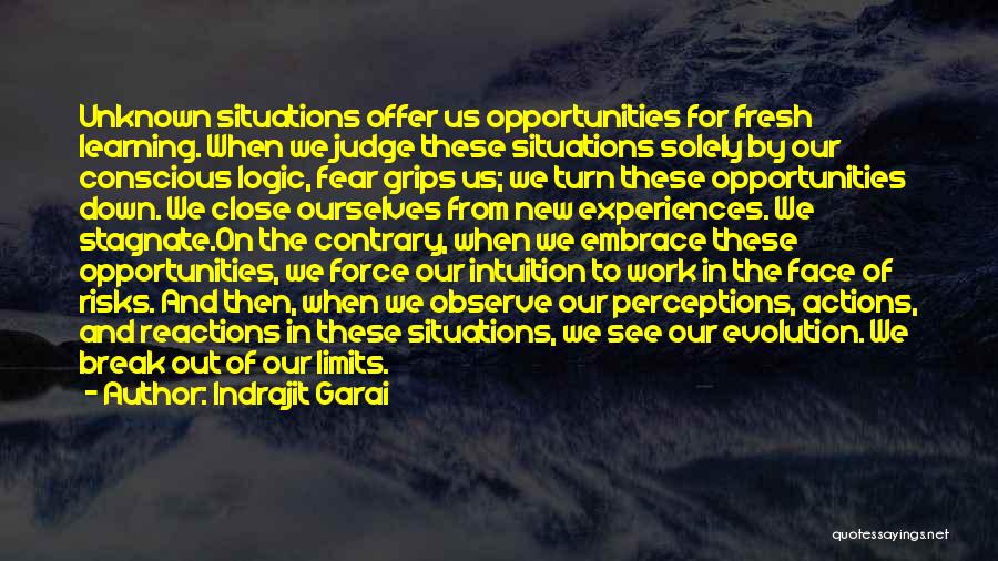 Reactions To Situations Quotes By Indrajit Garai