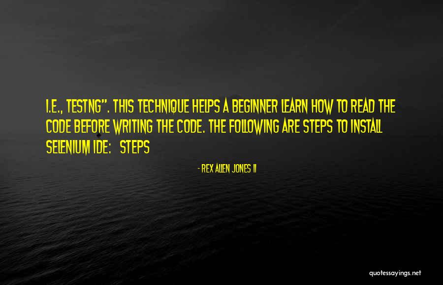 Read To Learn Quotes By Rex Allen Jones II