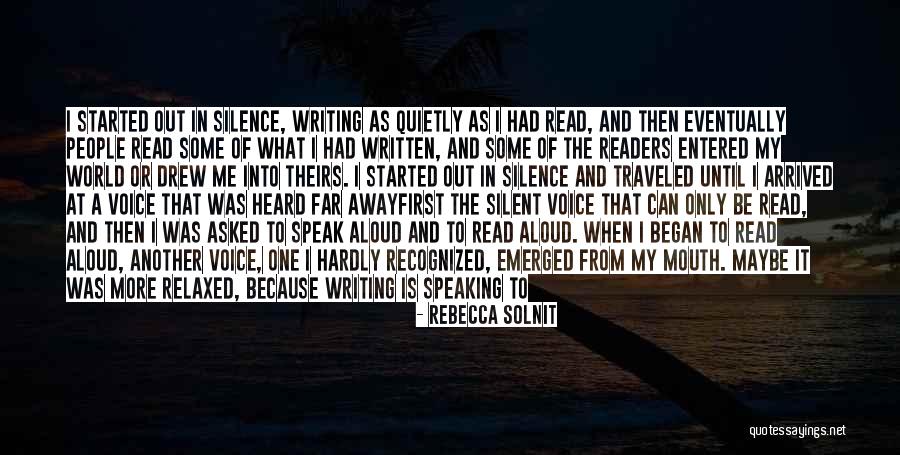 Reading Aloud Quotes By Rebecca Solnit Reading Aloud Quotes By Rebecca Solnit
