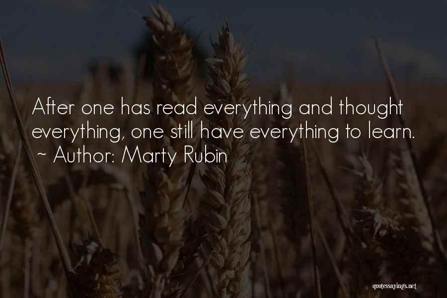Reading And Learning Quotes By Marty Rubin