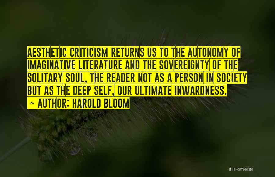 Reading And Literature Quotes By Harold Bloom
