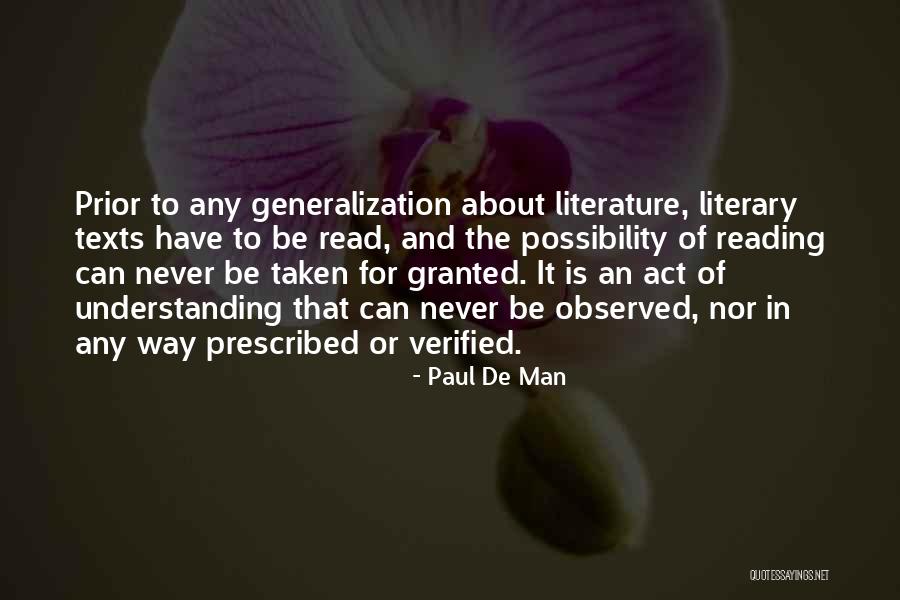 Reading And Understanding Quotes By Paul De Man