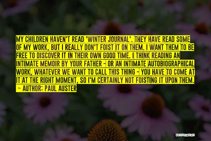 Reading And Winter Quotes By Paul Auster