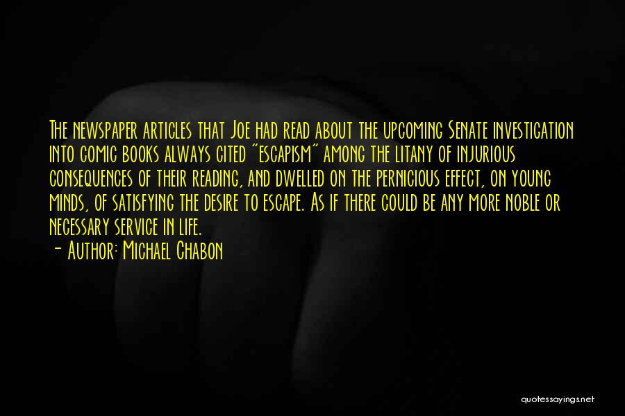 Reading Articles Quotes By Michael Chabon