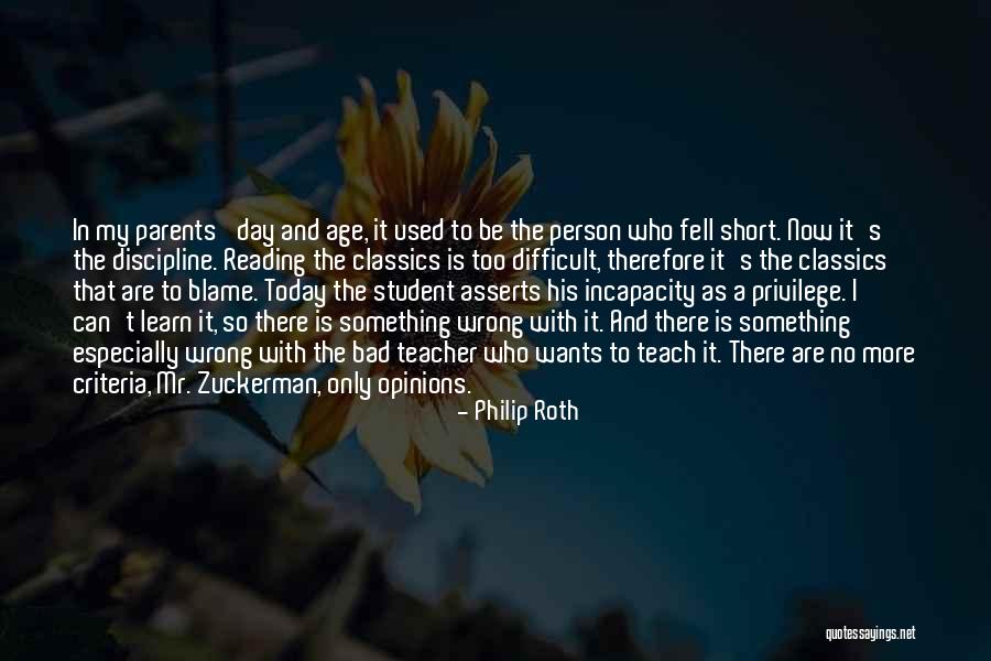 Reading Classics Quotes By Philip Roth Reading Classics Quotes By Philip Roth