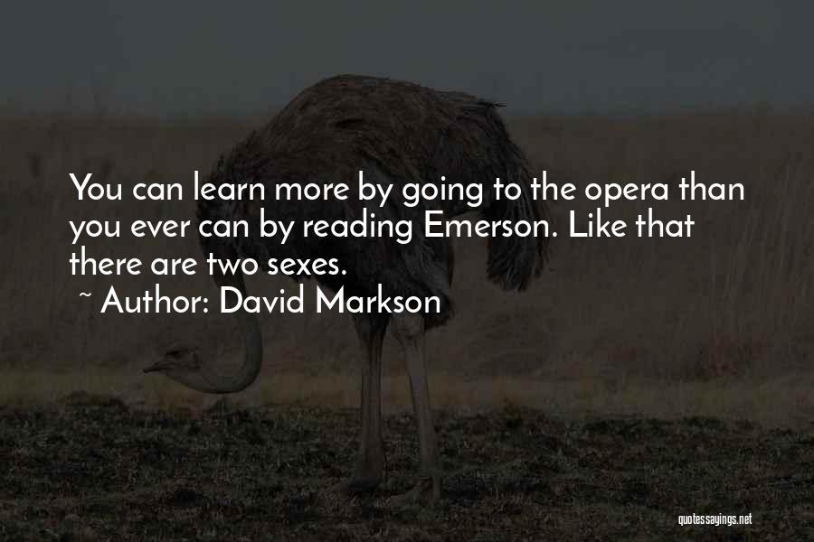 Reading Emerson Quotes By David Markson