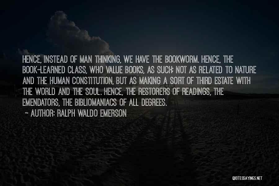 Reading Emerson Quotes By Ralph Waldo Emerson