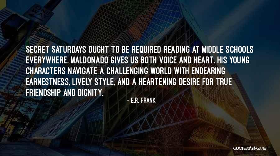 Reading Fiction Quotes By E.R. Frank Reading Fiction Quotes By E.R. Frank