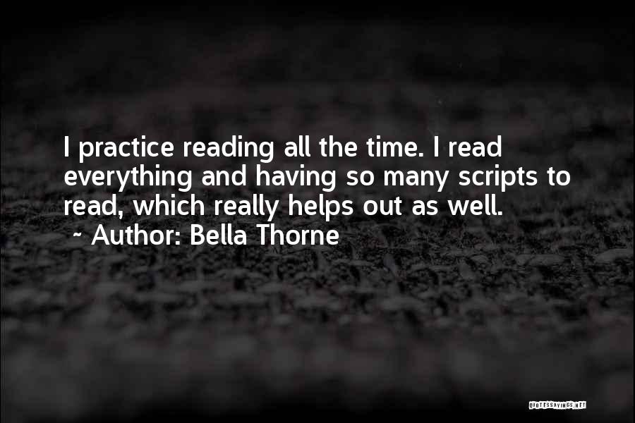 Reading Helps Quotes By Bella Thorne