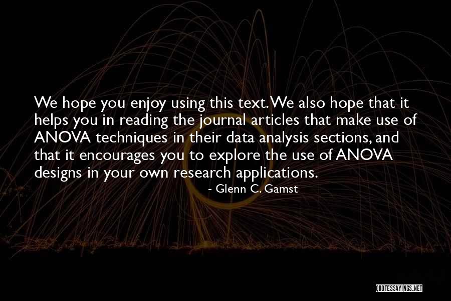 Reading Helps Quotes By Glenn C. Gamst