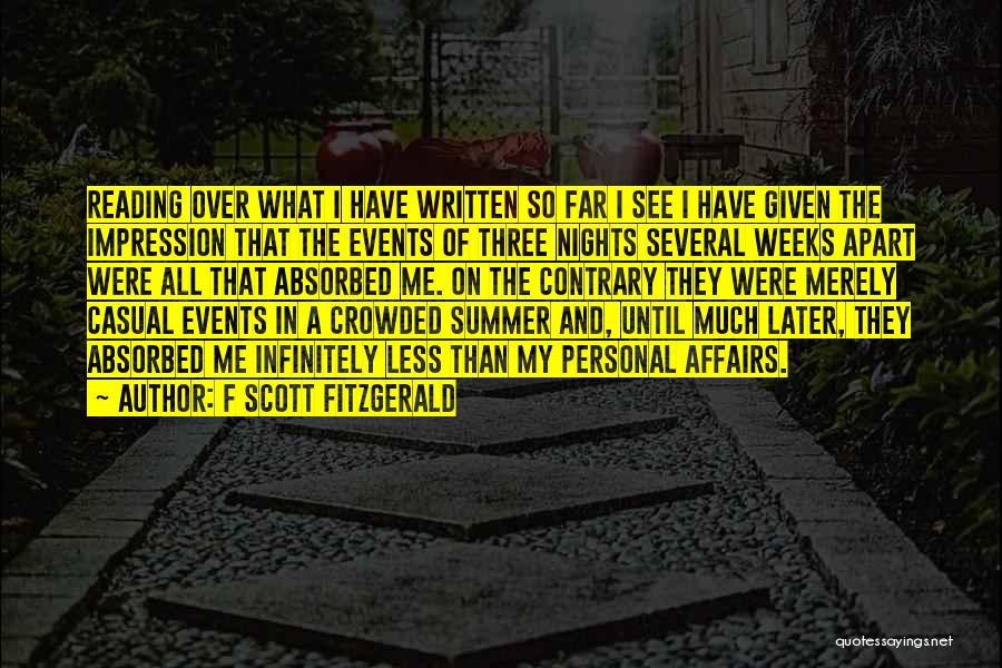 Reading In The Summer Quotes By F Scott Fitzgerald