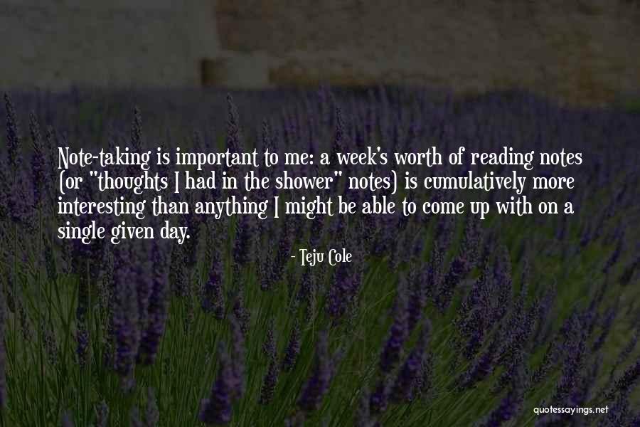Reading Is Important Quotes By Teju Cole Reading Is Important Quotes By Teju Cole