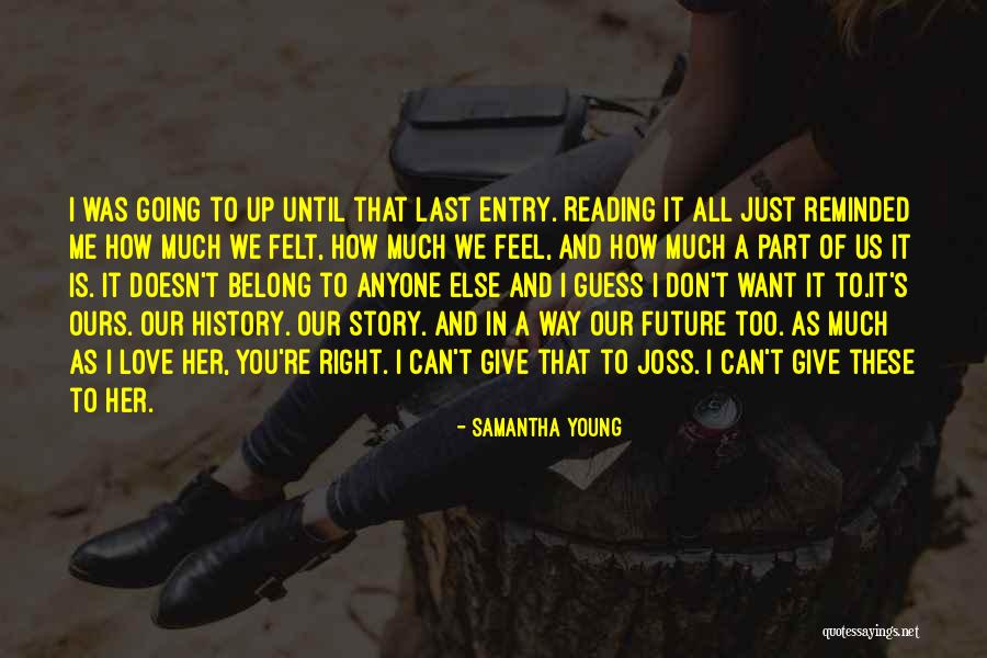 Reading Love Story Quotes By Samantha Young Reading Love Story Quotes By Samantha Young