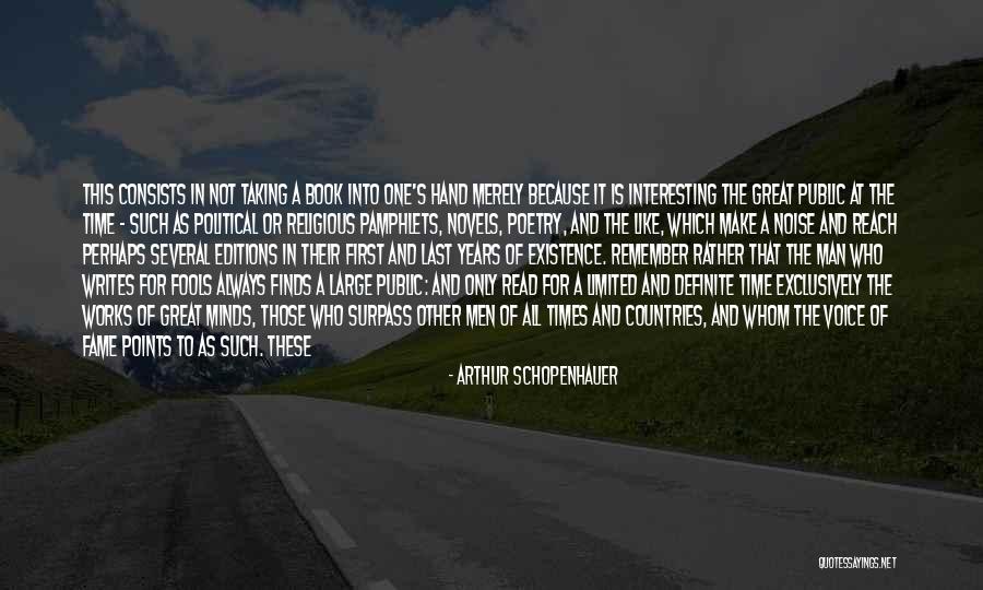 Reading Minds Quotes By Arthur Schopenhauer