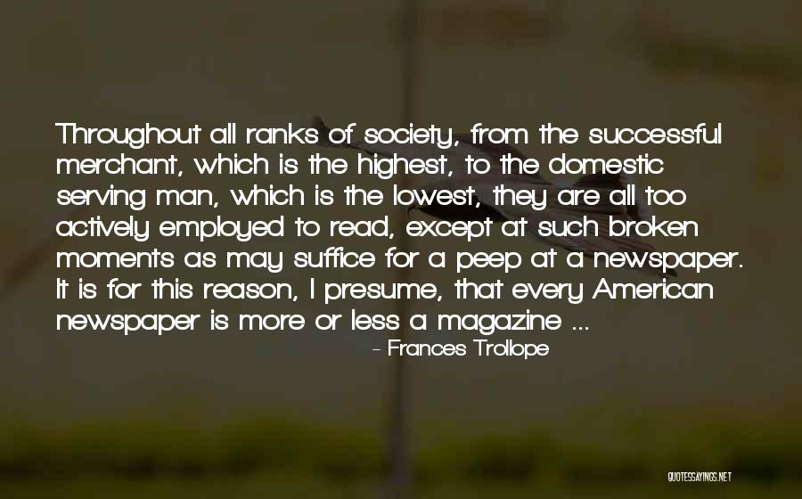 Reading Newspaper Quotes By Frances Trollope Reading Newspaper Quotes By Frances Trollope
