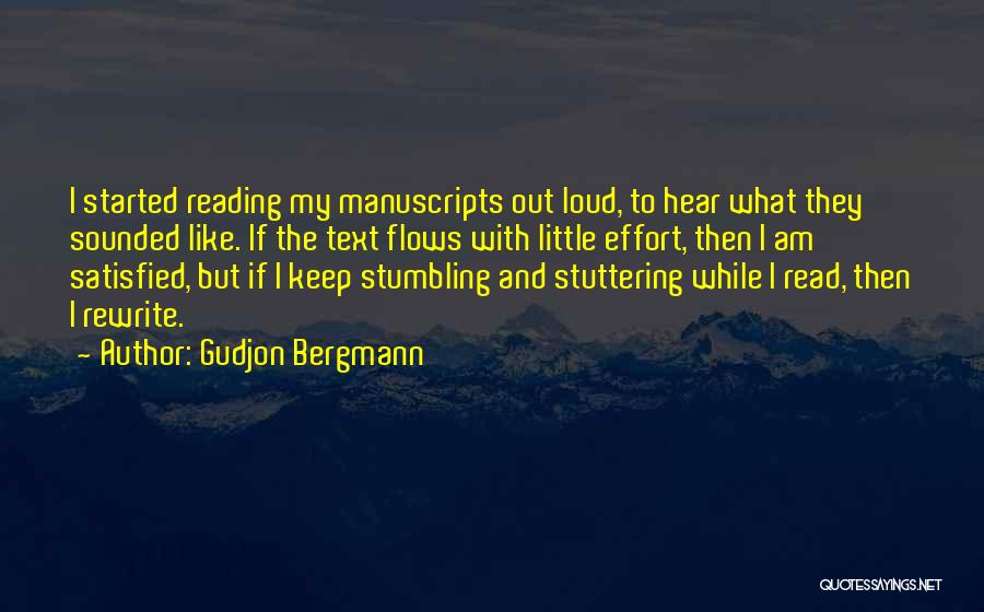 Reading Out Loud Quotes By Gudjon Bergmann