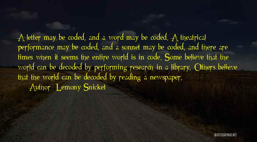 Reading The Newspaper Quotes By Lemony Snicket