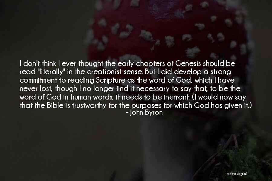 Reading The Word Of God Quotes By John Byron