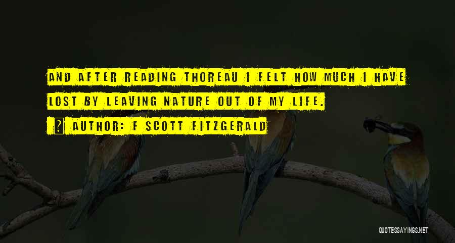 Reading Thoreau Quotes By F Scott Fitzgerald