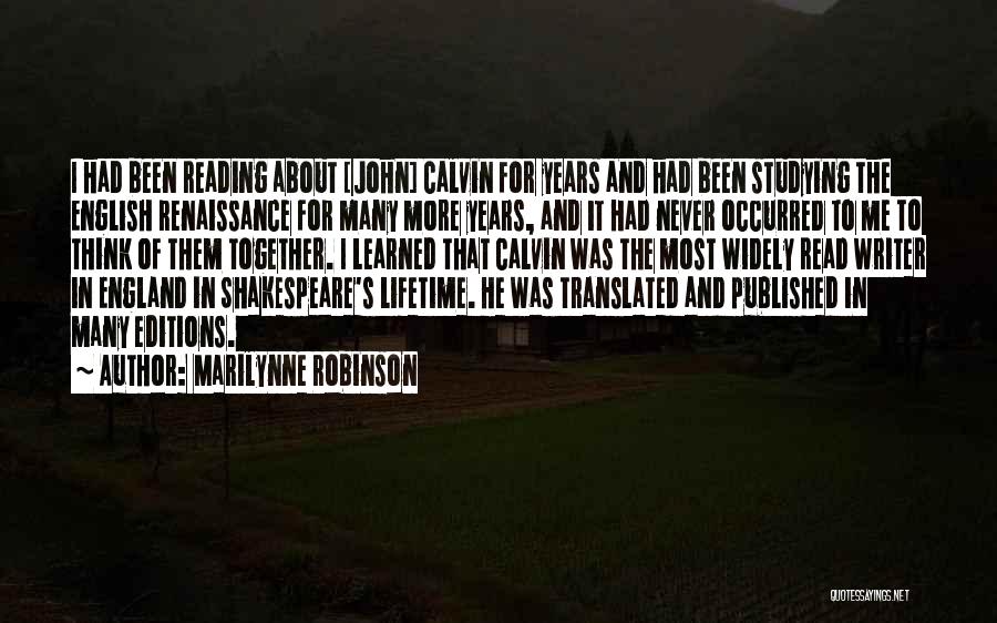 Reading Together Quotes By Marilynne Robinson