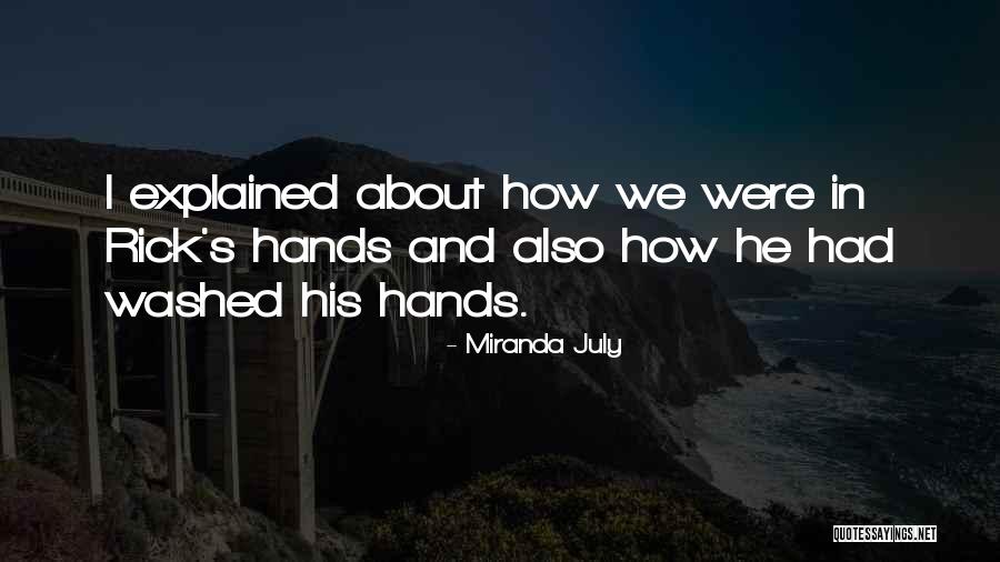 Readinger Clockmaker Quotes By Miranda July Readinger Clockmaker Quotes By Miranda July