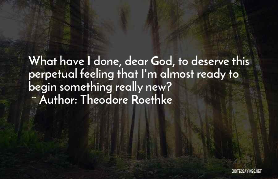 Ready To Begin Quotes By Theodore Roethke