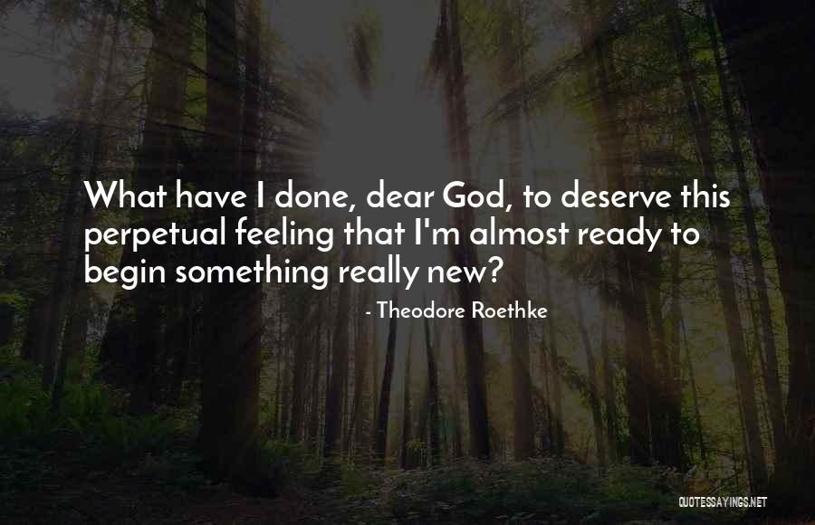 Ready To Begin Quotes By Theodore Roethke