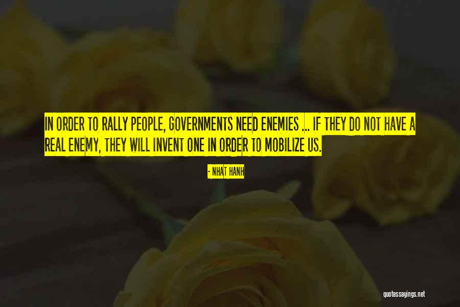 Real Enemies Quotes By Nhat Hanh Real Enemies Quotes By Nhat Hanh