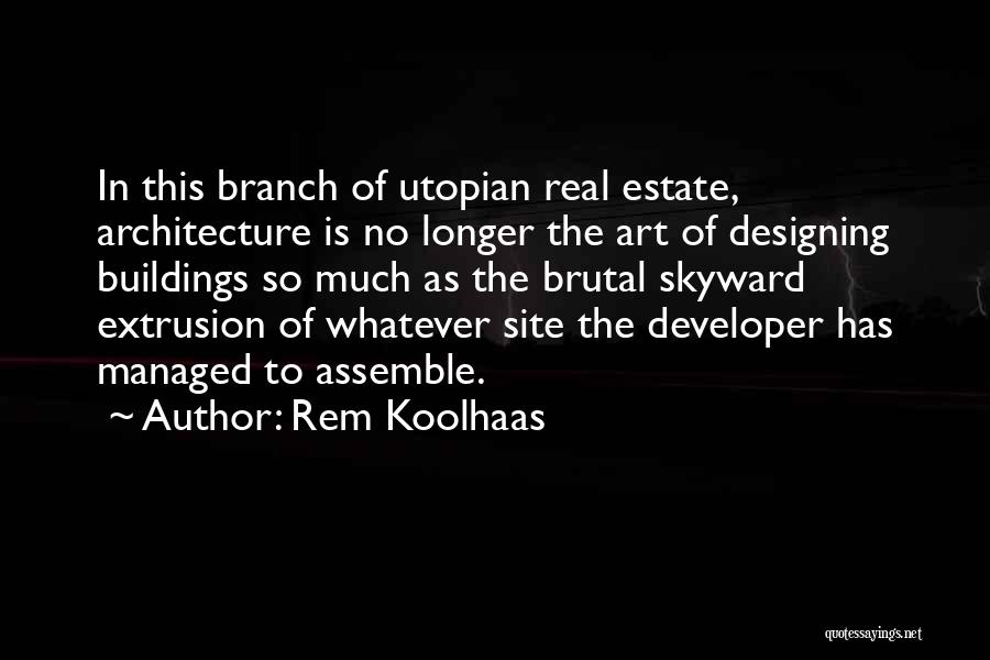 Real Estate Developer Quotes By Rem Koolhaas