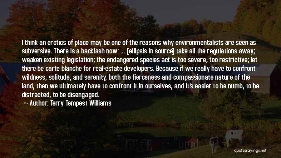 Real Estate Developers Quotes By Terry Tempest Williams