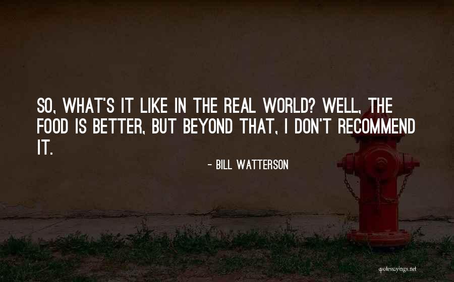 Real Food Quotes By Bill Watterson Real Food Quotes By Bill Watterson