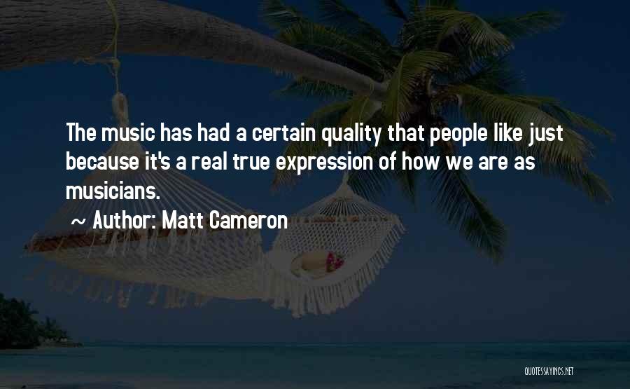 Real Musicians Quotes By Matt Cameron