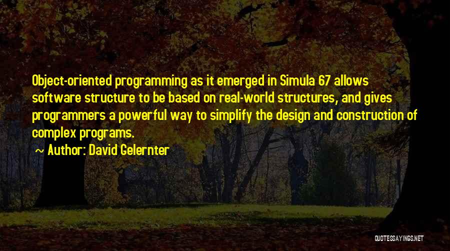 Real Programmers Quotes By David Gelernter
