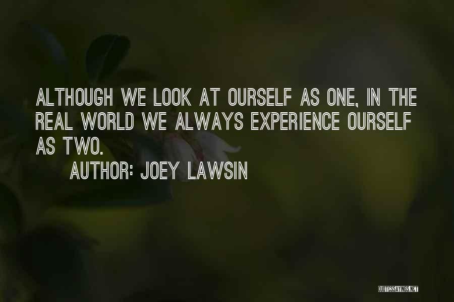 Real World Experience Quotes By Joey Lawsin