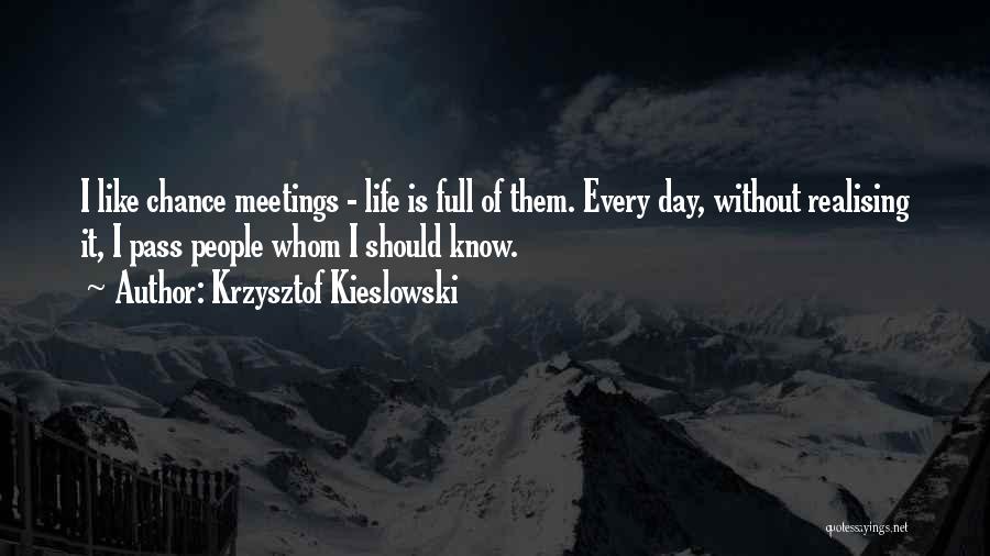 Realising Something Quotes By Krzysztof Kieslowski