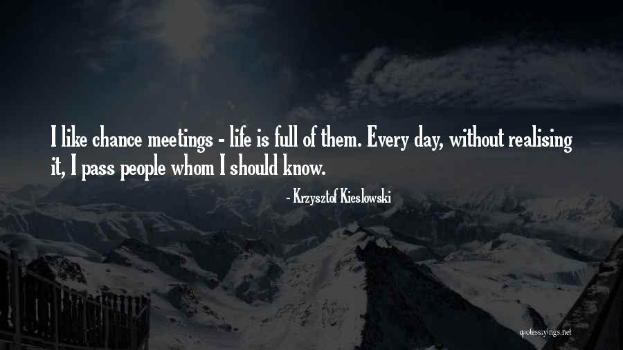 Realising What You Had Quotes By Krzysztof Kieslowski