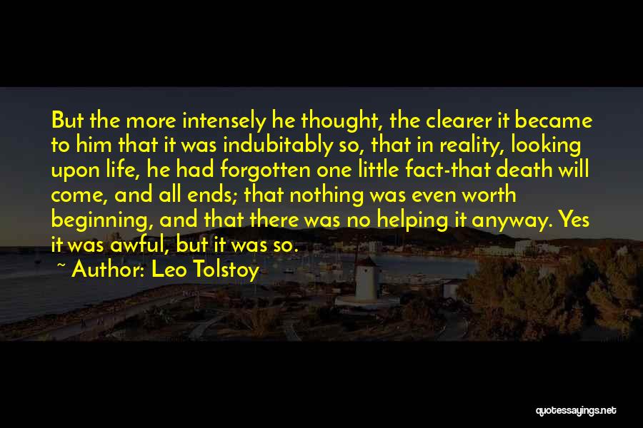 Reality And Death Quotes By Leo Tolstoy