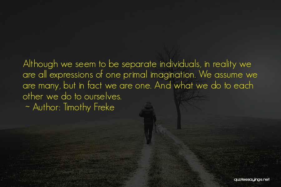 Reality And Imagination Quotes By Timothy Freke