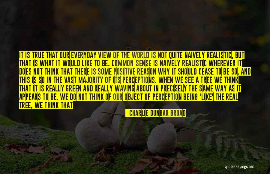 Reality And Perception Quotes By Charlie Dunbar Broad