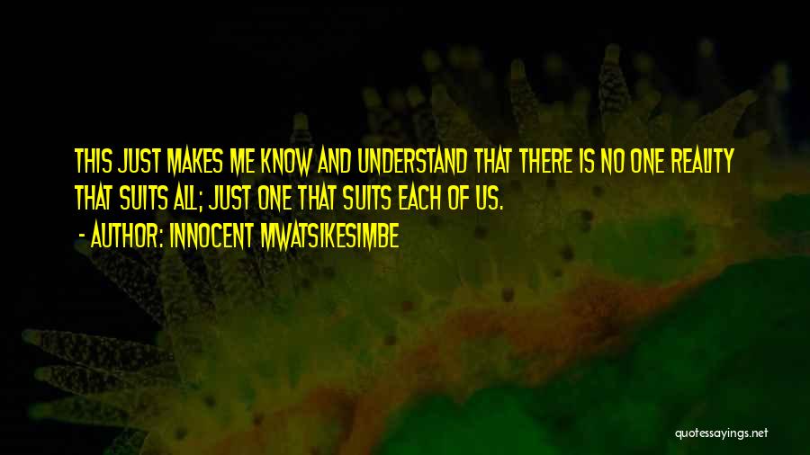 Reality And Perception Quotes By Innocent Mwatsikesimbe