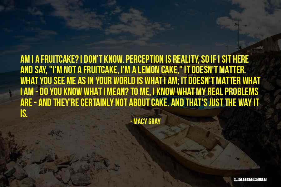 Reality And Perception Quotes By Macy Gray