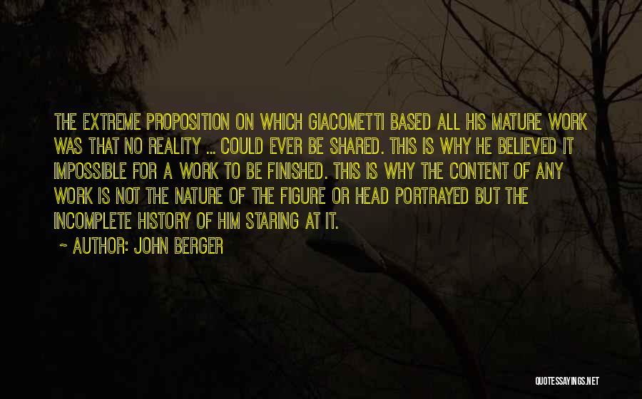 Reality Based Quotes By John Berger